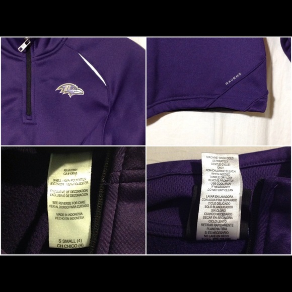 NFL Team Apparel Size 4 Baltimore Ravens Pullover - Picture 5 of 6